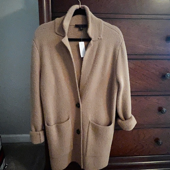 Ann Taylor Fuzzy Sweater Coat - Picture 2 of 3